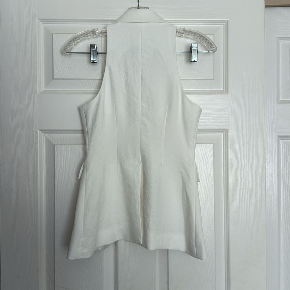 Open Edit White Curator Notched Lapel Vest XXS - Picture 4 of 8